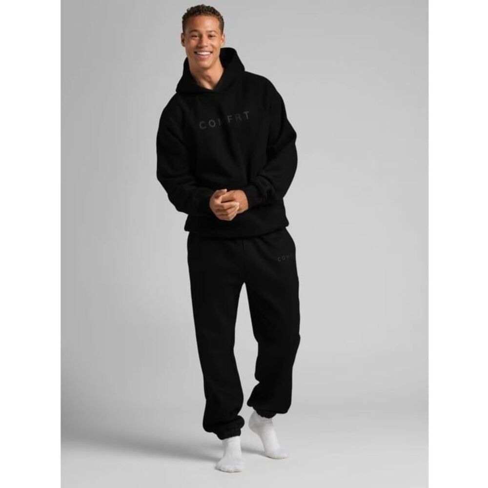 Comfrt Tranquil Jogger Oversized Sweatpants in Obsidian Black Size Large - Picture 3 of 12